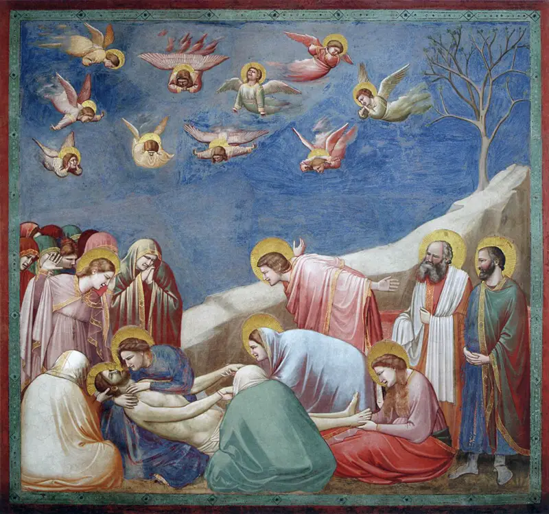 Lamentation in Detail (The Mourning of Christ) Giotto